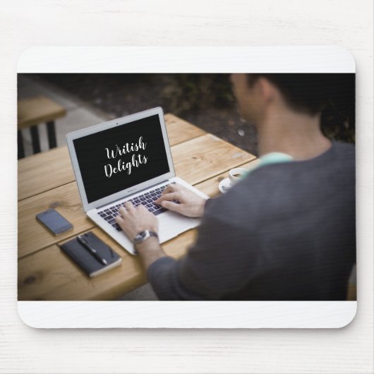 Writer at Work / Writish Delights (© Mira) Mousepad (Vorne)