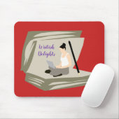 Writer at Work / Writish Delights (© Mira) Mousepad (Mit Mouse)