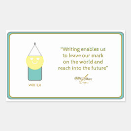 WRITER-Aufkleber von Poet Adiela Akoo Rechteckiger Aufkleber