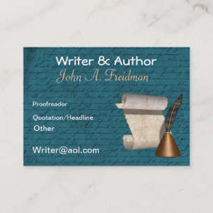 Writer/Author Business Card Visitenkarte
