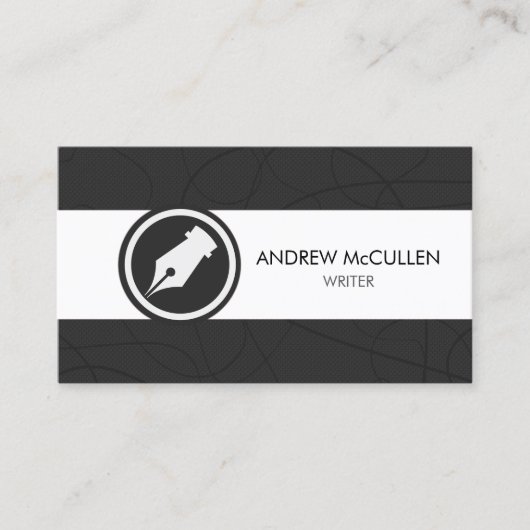 Writer Author Literary Visitenkarte (Vorderseite)