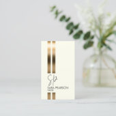 Writer Author Novelist Monogram Imitate Gold Visitenkarte (Stehend Vorderseite)