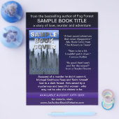 Writer Author Werbeaktion Book Cover Blue Lila Flyer (Einzeln)