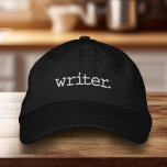 Writer Black Bestickte Baseballkappe<br><div class="desc">Writer Black Cap</div>