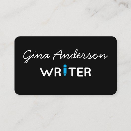 Writer Business Card Visitenkarte (Vorderseite)