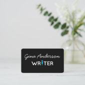 Writer Business Card Visitenkarte (Stehend Vorderseite)