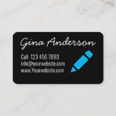 Writer Business Card Visitenkarte (Rückseite)