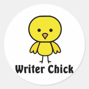 Writer Chick Runder Aufkleber