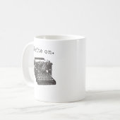 Writer Coffee Tasse, Schreibmaschine, Herz, schrei Kaffeetasse (Vorderseite Links)