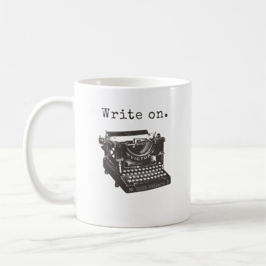 Writer Coffee Tasse, Schreibmaschine, Herz, schrei Kaffeetasse (Links)