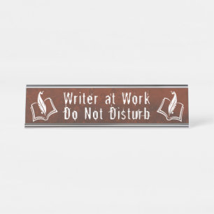 Writer - Do Not Disturb (altes Buchcover) Schreibtischnamensplakette