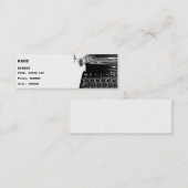 Writer Editor Author Novelist Book Business Card Mini Visitenkarte (Vorne/Hinten)