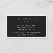 Writer / Editor / Authors Business Card Template Visitenkarte (Rückseite)