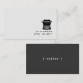 Writer Editor Schreibmaschine Business Card Visitenkarte (Vorne/Hinten)