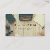 Writer Editor Typwriter Journal Business Cards Visitenkarte (Vorderseite)