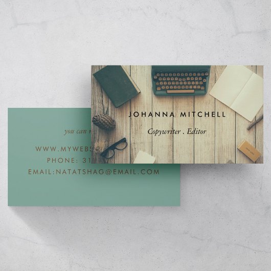 Writer Editor Typwriter Journal Business Cards Visitenkarte