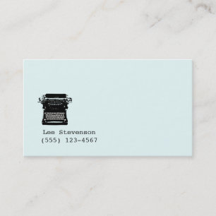 Writer , Editor, Vintager Schreibmaschinenverkäufe Visitenkarte