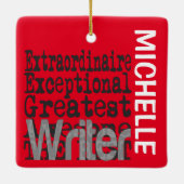 Writer Extraordinaire CUSTOM Keramikornament (Rückseite)