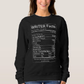 Writer Facts Write Author Writing Book Sweatshirt (Vorderseite)