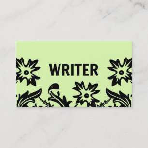 Writer Floral Business Card Visitenkarte