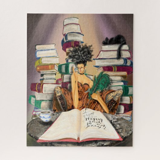 Writer Girl Fantasy Puzzle - Malerei (Vertikal)
