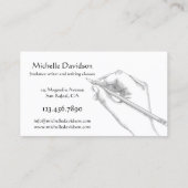 Writer Illustrator oder Calligraphy Business Card Visitenkarte (Rückseite)