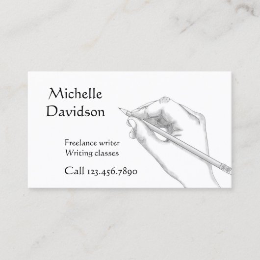 Writer Illustrator oder Calligraphy Business Card Visitenkarte (Vorderseite)