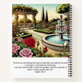 Writer in a Garden of Roses Spiral Notebook Notizblock (Rückseite)