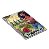 Writer in rose garden spiral notebook notizblock (Rechte Seite)