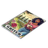Writer in rose garden spiral notebook notizblock (Linke Seite)