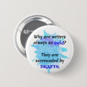 Writer Joke English Teacher Funny Geschenk Button (Vorne & Hinten)