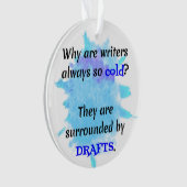 Writer Joke English Teacher Funny Geschenk Ornament (Vorderseite)