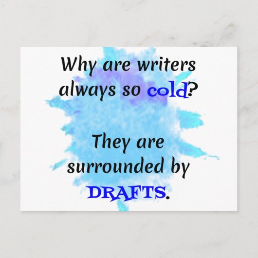 Writer Joke English Teacher Funny Geschenk Postkarte (Vorderseite)