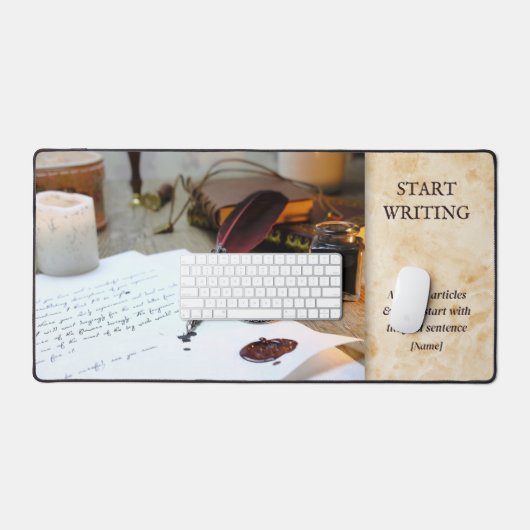 Writer oder Blogger Inspiration Zitat Schreibtischunterlage (Tastatur & Maus)