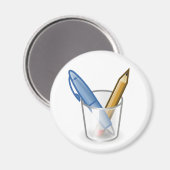 Writer Pen Pencil Cup Magnet (Vorderseite/Rückseite)