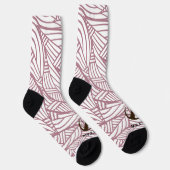 Writer Pink Blätter Socken (Rechts)