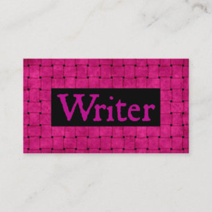 Writer Pink Woven Business Card Visitenkarte