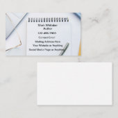 Writer Publisher Lässig Business Cards Visitenkarte (Vorne/Hinten)