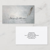 Writer Quill Pen Grunge Texture BusinessCard Visitenkarte (Vorne/Hinten)