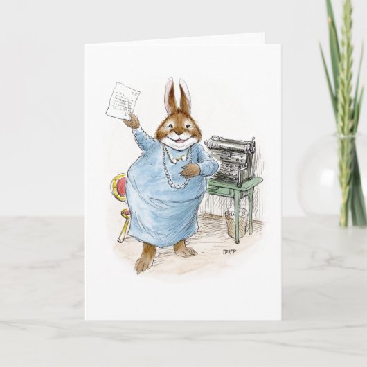 Writer Rabbit Card Karte (Vorderseite)