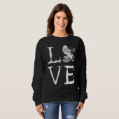 Writer Raven Love Book  Reading Novel Writing Sweatshirt (Vorne ganz)