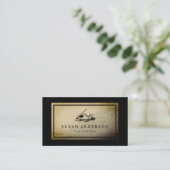 Writer - Retro Business Card Visitenkarte (Stehend Vorderseite)