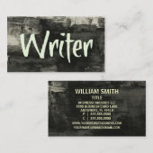 Writer Rustic Business Card Visitenkarte (Vorne/Hinten)