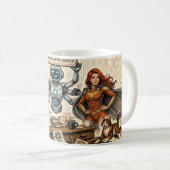 Writer’s Desk AI Superhero Kaffee - Kaffeetasse (VorderseiteRechts)