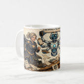 Writer’s Desk AI Superhero Kaffee - Kaffeetasse (Vorderseite Links)