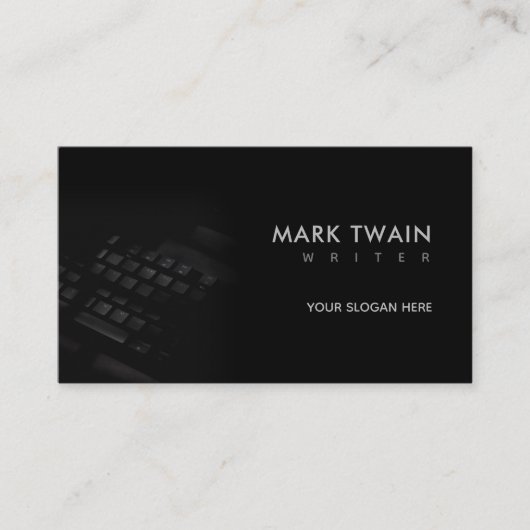 Writer Slogans Business Cards Visitenkarte (Vorderseite)