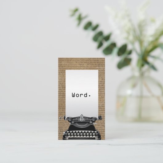 Writer Vintag Old Scripts & Writer Visitenkarte (Stehend Vorderseite)