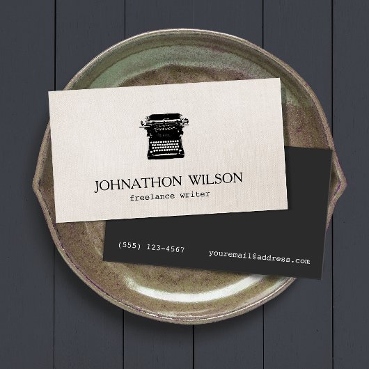 Writer Vintage Schreibmaschine Visitenkarte