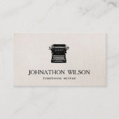 Writer Vintage Schreibmaschine Visitenkarte (Vorderseite)