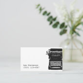 Writer Vintage Schreibmaschine Visitenkarte (Stehend Vorderseite)
